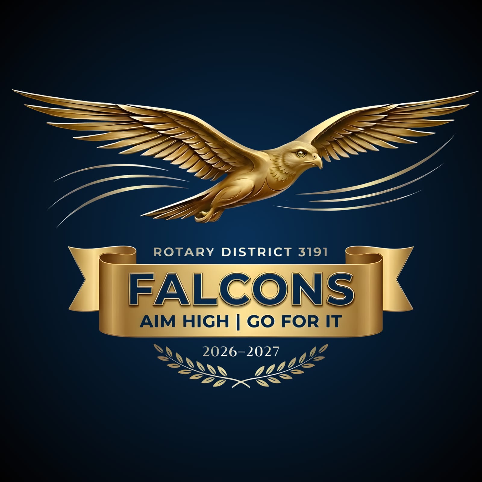 Falcons — Aim High, Go For It — Rotary District 3191 theme 2026-27